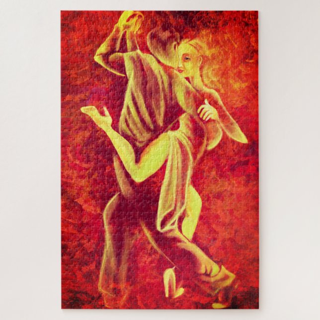 Quebra-cabeça de dança de tango quente - pintura d (Vertical)