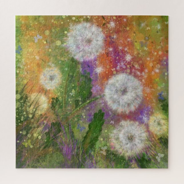 Quebra-cabeça de Dandelions Field Jigsee - Pintura (Vertical)