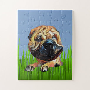 Quebra-cabeça de desenho animado Shar Pei para Cri