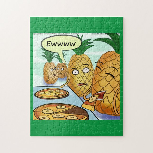 Quebra-cabeça de desenho engraçado de Pizza de Aba (Vertical)
