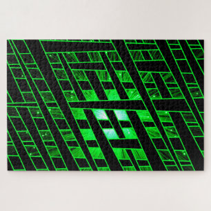 Quebra-cabeça de Design verde artístico