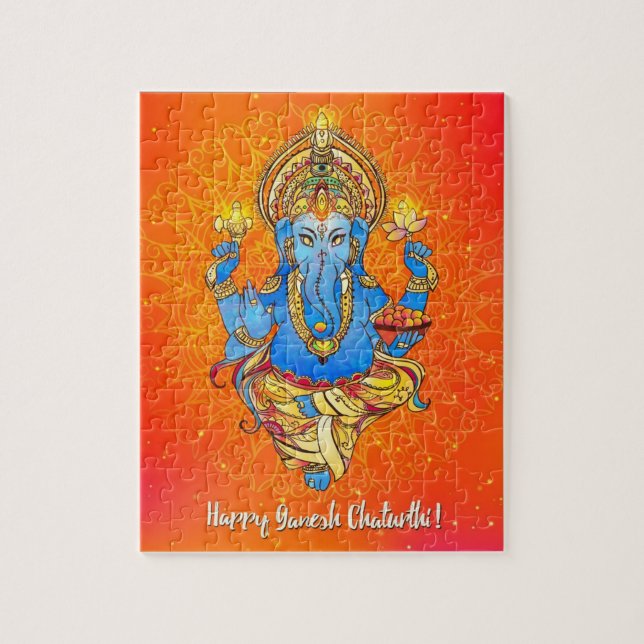 Quebra-cabeça de Deus Hindu de Lord Ganesha (Vertical)