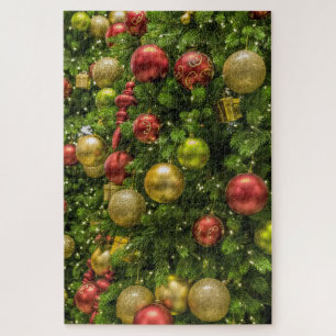 quebra-cabeça de enfeites de natal decor