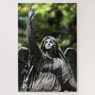 quebra-cabeça de escultura de anjo
