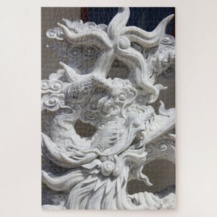quebra-cabeça de escultura de dragão