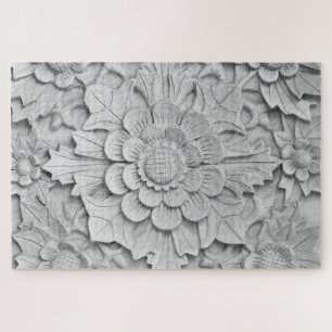 quebra-cabeça de escultura floral