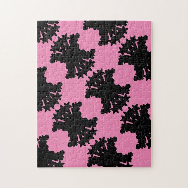 Quebra-cabeça de Espelhamento Preto Difícil (Vertical)