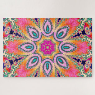 quebra-cabeça de flor estrela