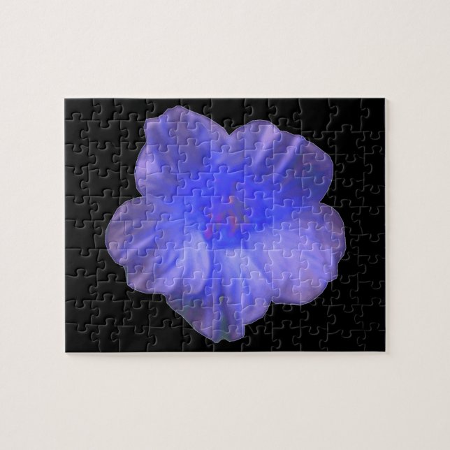 Quebra-cabeça de Flor Nasturtium Azul (Horizontal)