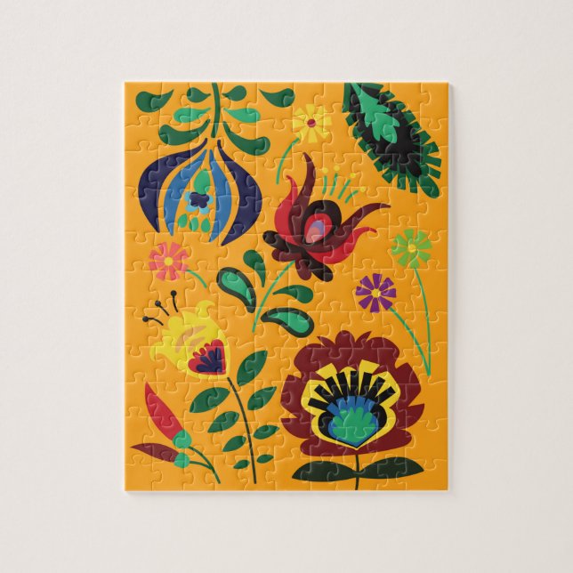 Quebra-cabeça de Flor Vintage de 70 (Vertical)