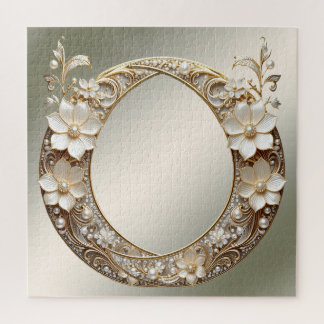 Quebra-cabeça de Flores Brancas Decorativas