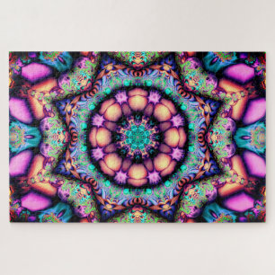 quebra-cabeça de flores de mandala