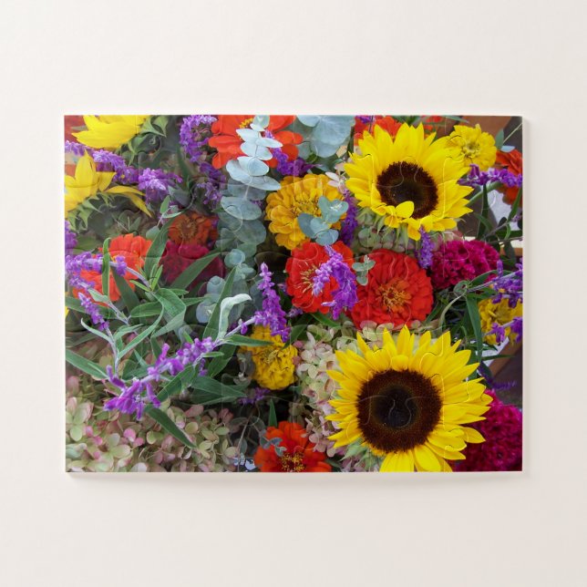 Quebra-cabeça de Flores de Verão, presente para vo (Horizontal)