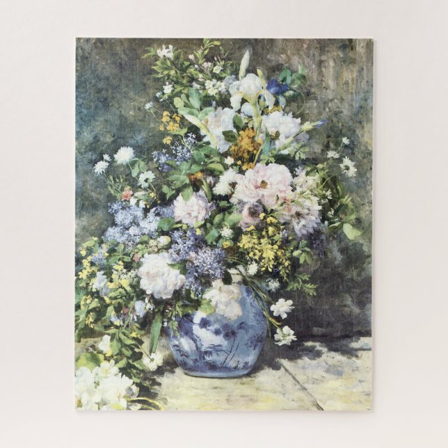 Quebra-cabeça de Flores em Vaso de Renoir (Vertical)