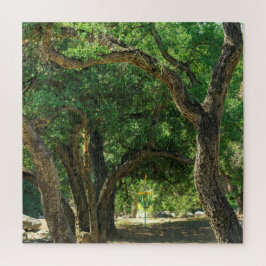 Quebra-cabeça de floresta de golfe de disco muito 