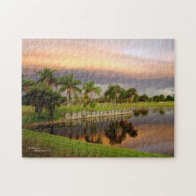 Quebra-cabeça de Florida do por do sol das (Horizontal)