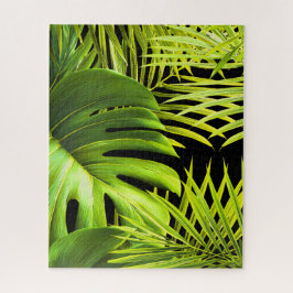 Quebra-cabeça de Folhas de Monstera e Palmeira Tro