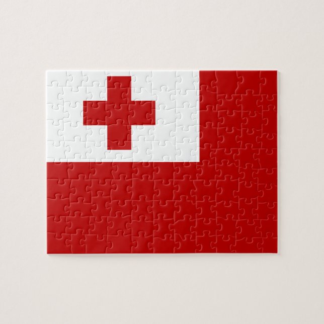 Quebra-cabeça de foto da bandeira de Tonga (Horizontal)