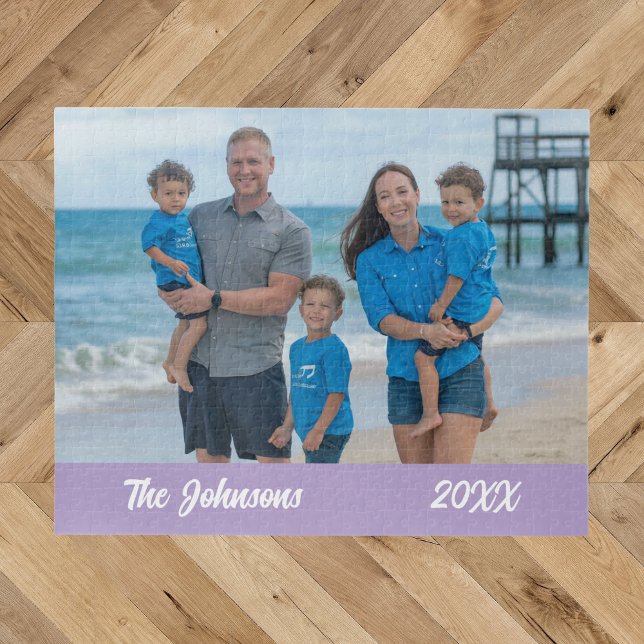 Quebra-cabeça de Foto de Família na Praia Simples  (Criador carregado)