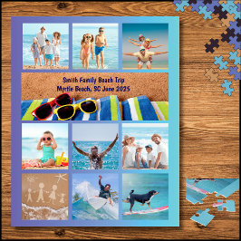 Quebra-cabeça de Foto de Férias de Praia da Famíli