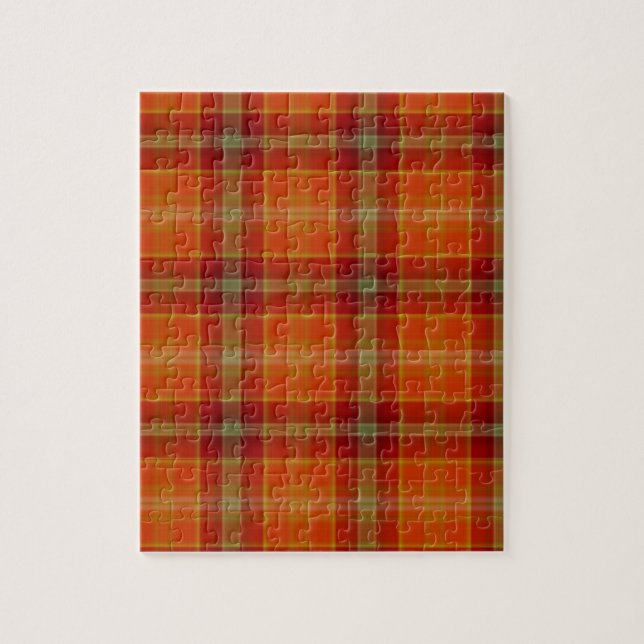 Quebra-cabeça de Foto de Tartan Laranja (Vertical)