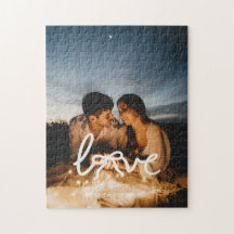Quebra-cabeça de Foto Personalizado de Casal com T