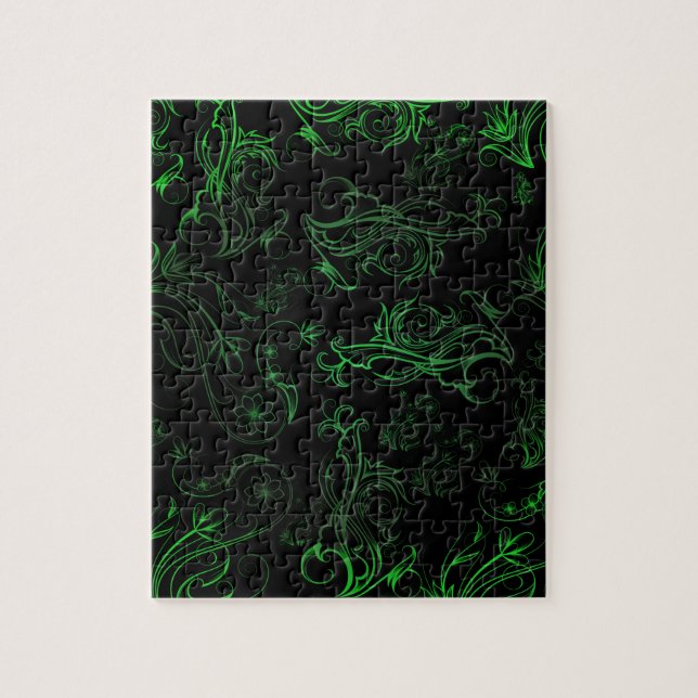 Quebra-cabeça de Foto Verde Floral (Vertical)