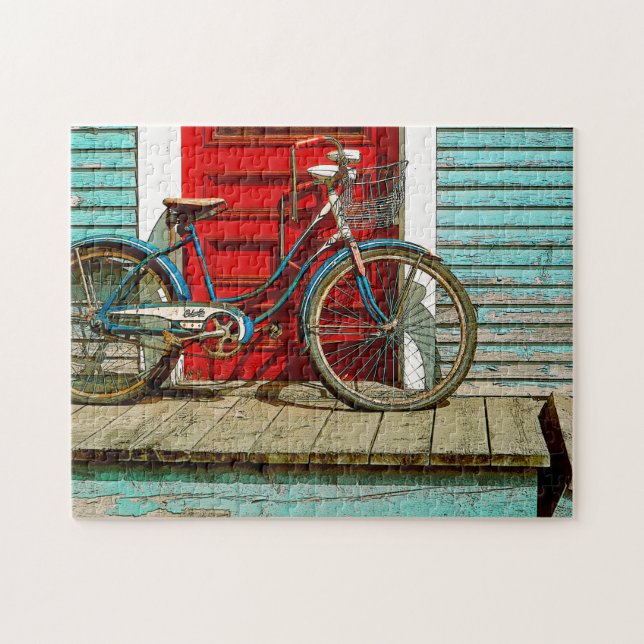 Quebra-cabeça de Fotografia de Bike Antiga com Cai (Horizontal)
