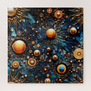 Quebra-cabeça de Galáxia Dourada Celestial