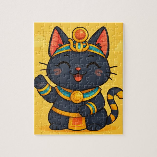 Quebra-cabeça de Gato Bastante | Deusa Egípcia (Vertical)