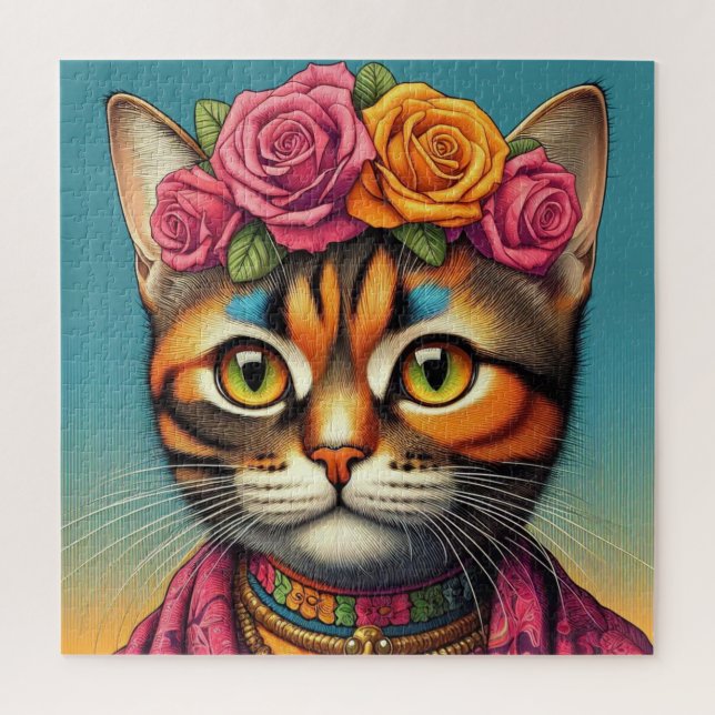 Quebra-cabeça de gato bonito! (Vertical)