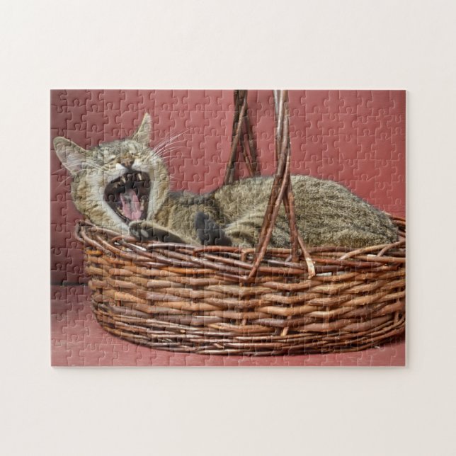 Quebra-cabeça de Gato de Bocejo (Horizontal)