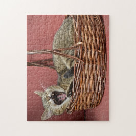 Quebra-cabeça de Gato de Bocejo