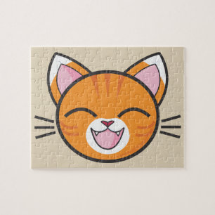 quebra-cabeça de gato feliz