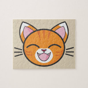 quebra-cabeça de gato feliz