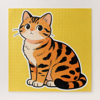 Quebra-cabeça de Gato Listrado Tigre