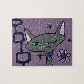 Quebra-cabeça de Gato Moderno do Século Médio