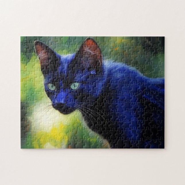 Quebra-cabeça de Gato Preto (Horizontal)