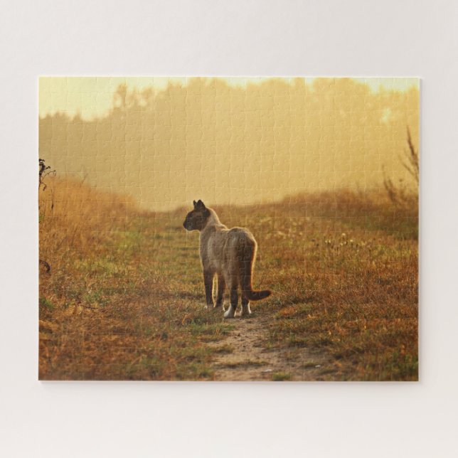 Quebra-cabeça de Gato Siames (Horizontal)