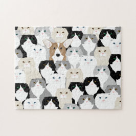 Quebra-cabeça de gatos e cães