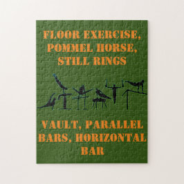 Quebra-cabeça de ginástica para Meninos nas Cores 