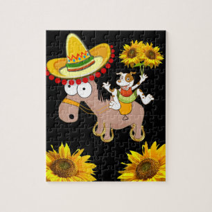 Quebra-cabeça de girassol Cavalo Floral