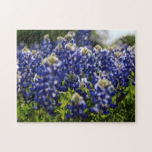 quebra-cabeça de girassol de flor azul