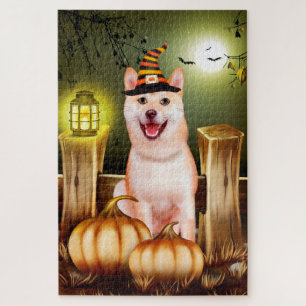 Quebra-cabeça de Halloween do Shiba Inu
