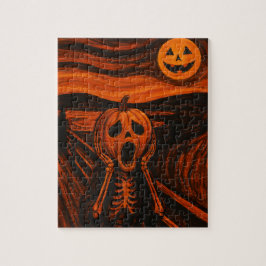 Quebra-cabeça de Halloween - Esqueleto de Abóbora