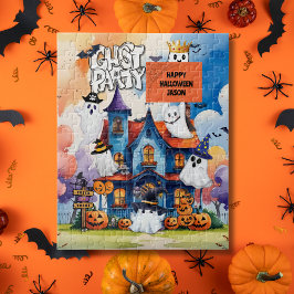 QUEBRA-CABEÇA DE HALLOWEEN JIGSAW, FANTAMENTE CORT