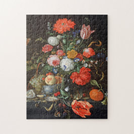 Quebra-cabeça de Heem Flowers Fruta Oysters Painting