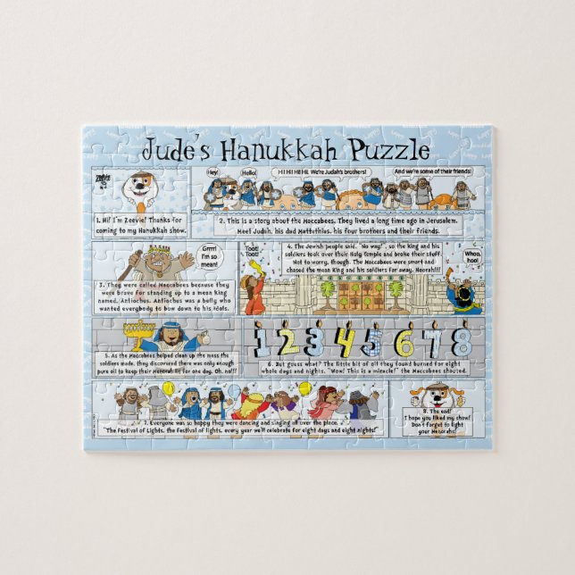 Quebra-cabeça de História de Hanukkah 8 X 10 Perso (Horizontal)