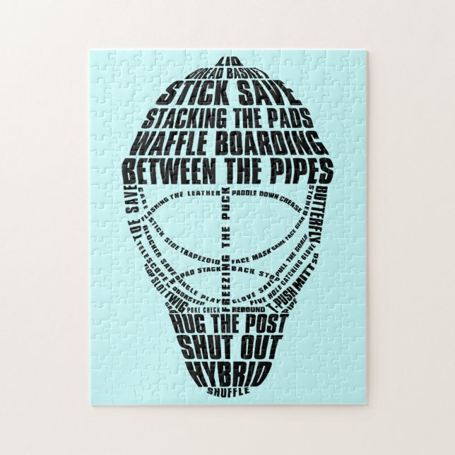 Quebra-cabeça de Hockey Goalie Mask Jigsera (Vertical)