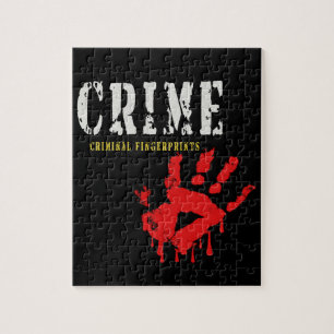 quebra-cabeça de impressões digitais criminais